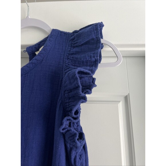 Universal Thread Cotton Maxi Dress Size med Side Pockets Flutter Ruffle Sleeve - Picture 5 of 7